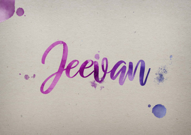 Free photo of Jeevan Watercolor Name DP