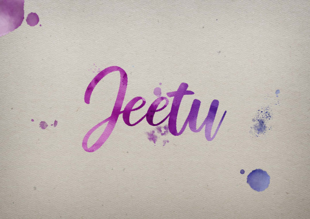 Free photo of Jeetu Watercolor Name DP