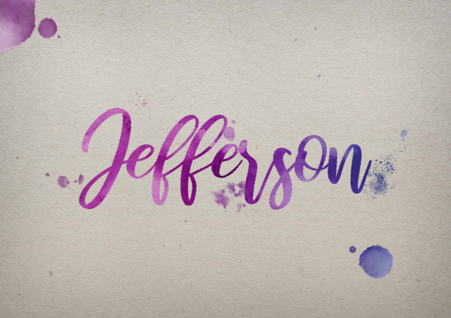 Free photo of Jefferson Watercolor Name DP