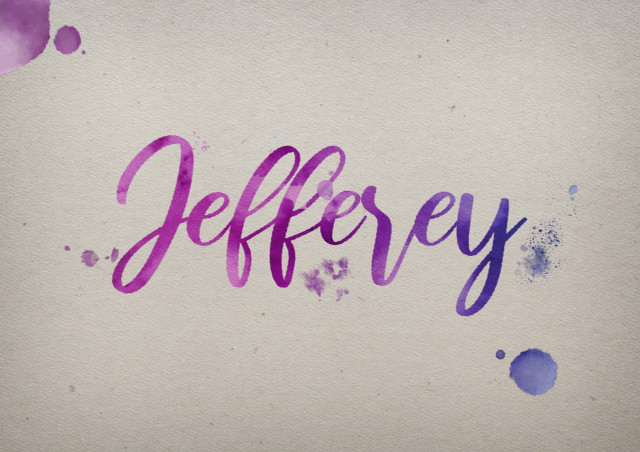 Free photo of Jefferey Watercolor Name DP