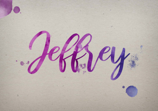 Free photo of Jeffrey Watercolor Name DP