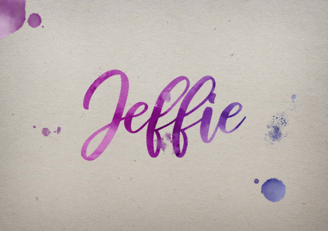 Free photo of Jeffie Watercolor Name DP