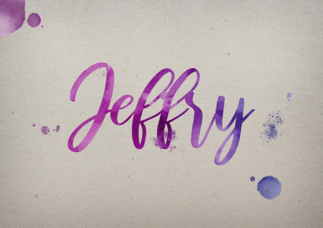 Free photo of Jeffry Watercolor Name DP