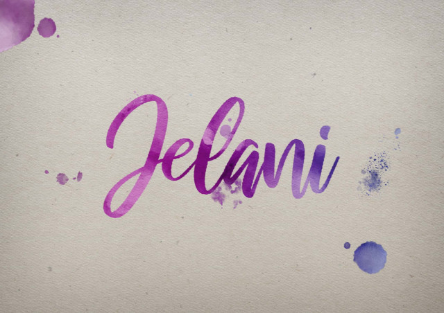 Free photo of Jelani Watercolor Name DP
