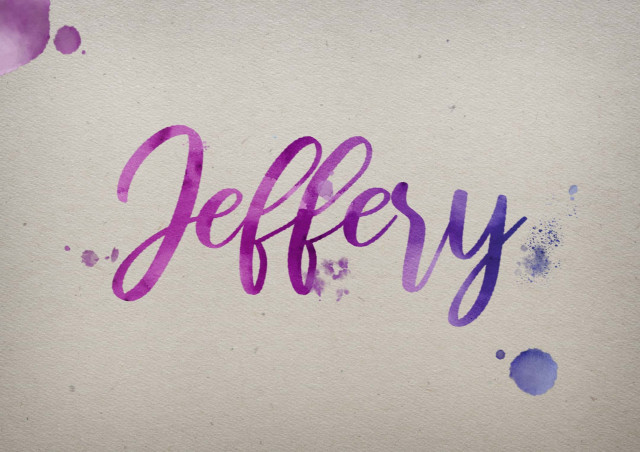 Free photo of Jeffery Watercolor Name DP