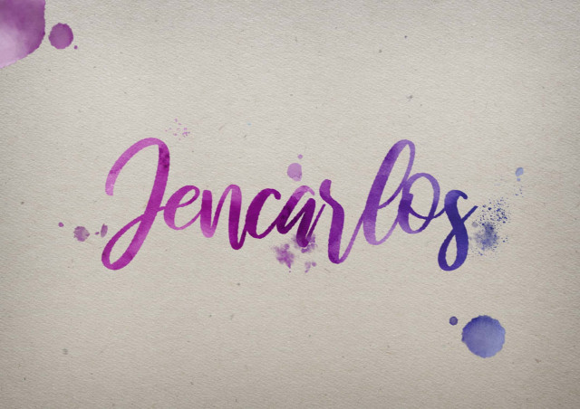 Free photo of Jencarlos Watercolor Name DP