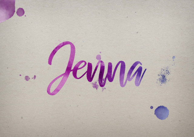 Free photo of Jenna Watercolor Name DP