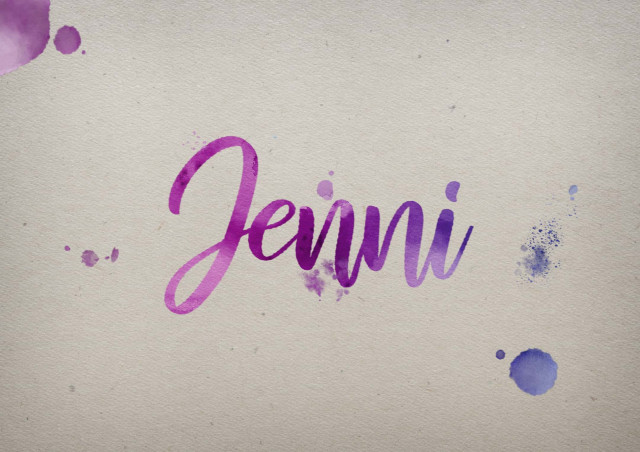 Free photo of Jenni Watercolor Name DP