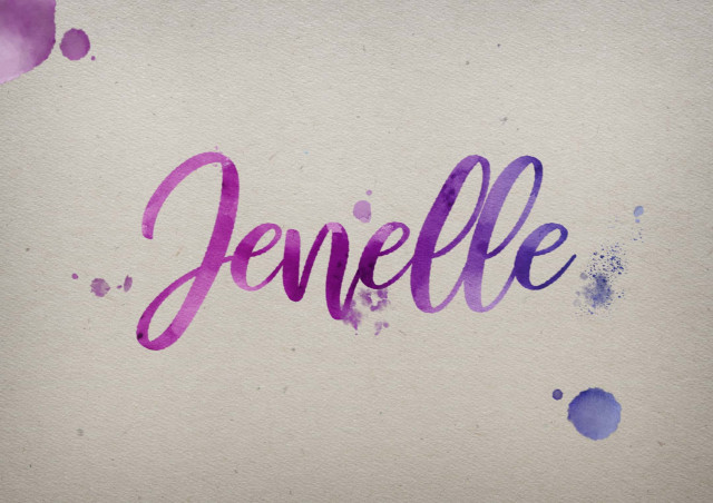 Free photo of Jenelle Watercolor Name DP