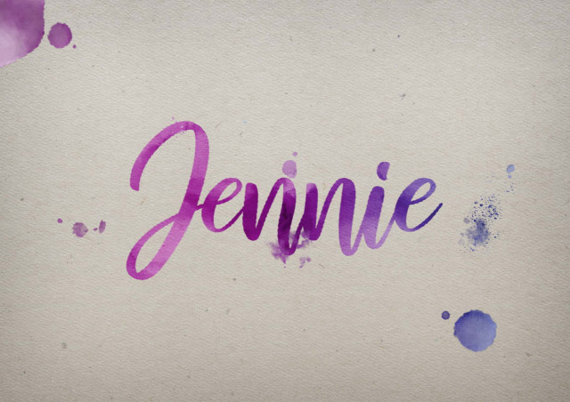 Free photo of Jennie Watercolor Name DP