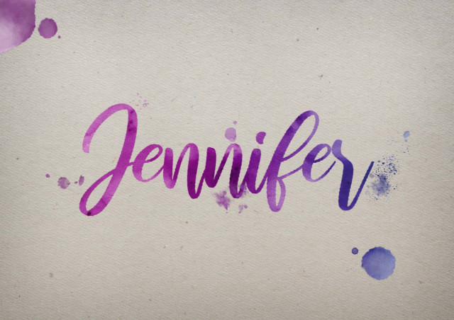 Free photo of Jennifer Watercolor Name DP