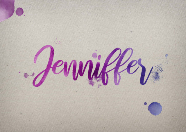 Free photo of Jenniffer Watercolor Name DP