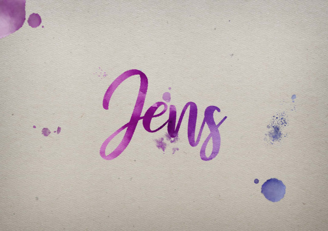 Free photo of Jens Watercolor Name DP