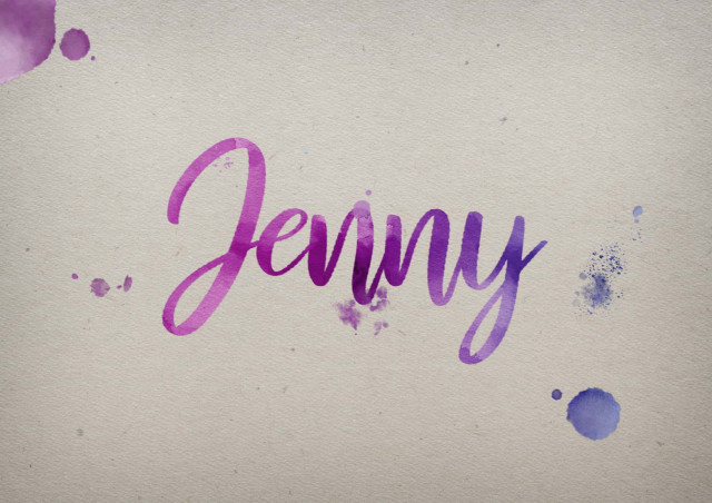 Free photo of Jenny Watercolor Name DP