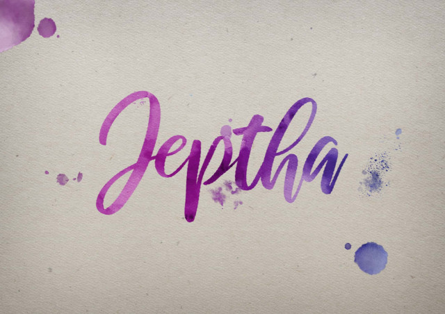Free photo of Jeptha Watercolor Name DP