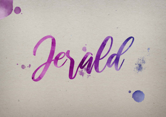 Free photo of Jerald Watercolor Name DP