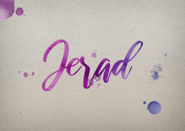 Free photo of Jerad Watercolor Name DP
