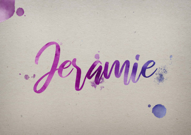 Free photo of Jeramie Watercolor Name DP