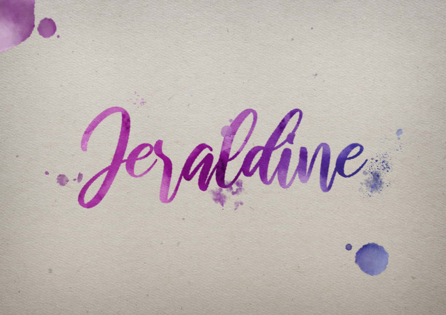 Free photo of Jeraldine Watercolor Name DP