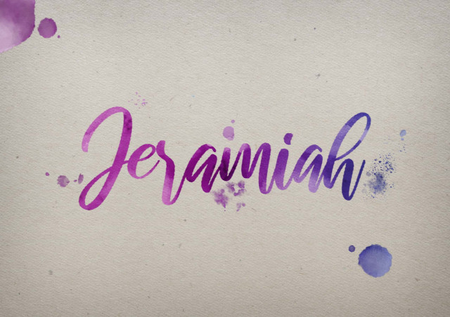 Free photo of Jeramiah Watercolor Name DP