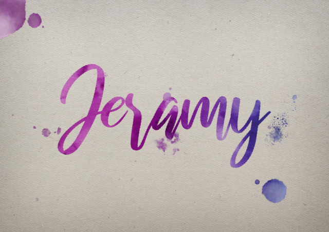 Free photo of Jeramy Watercolor Name DP