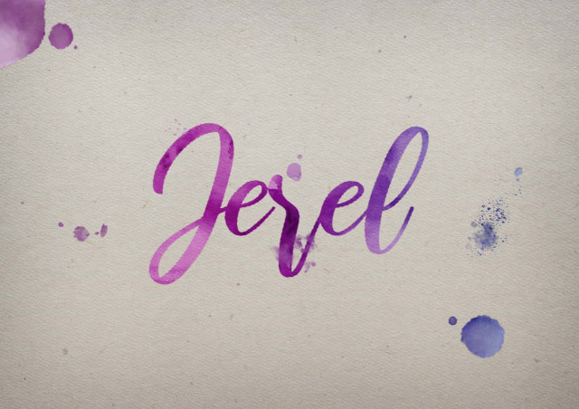 Free photo of Jerel Watercolor Name DP
