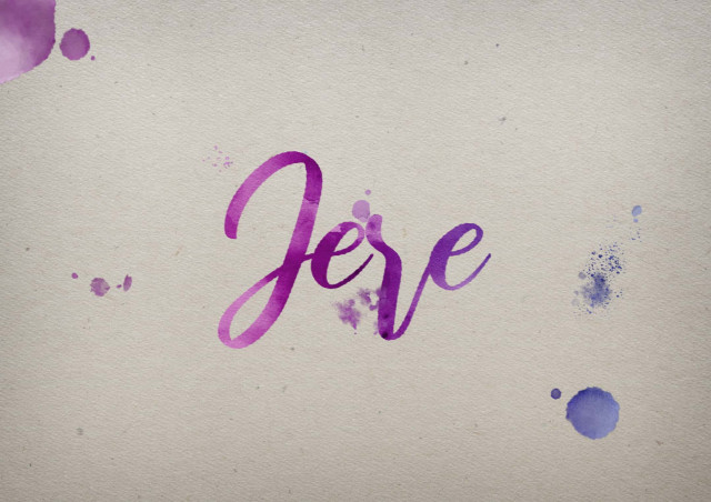 Free photo of Jere Watercolor Name DP