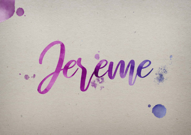 Free photo of Jereme Watercolor Name DP