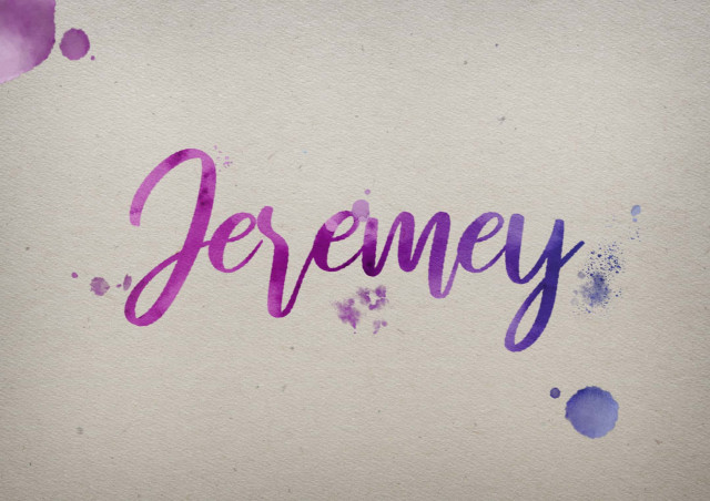 Free photo of Jeremey Watercolor Name DP