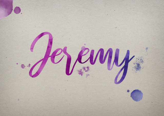Free photo of Jeremy Watercolor Name DP