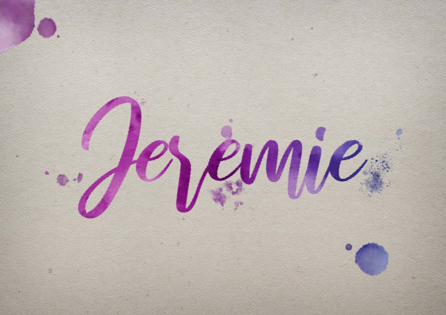 Free photo of Jeremie Watercolor Name DP