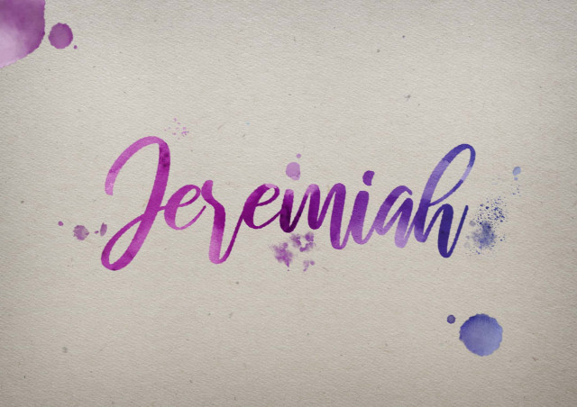 Free photo of Jeremiah Watercolor Name DP