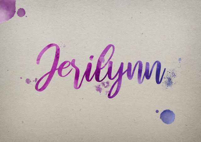 Free photo of Jerilynn Watercolor Name DP