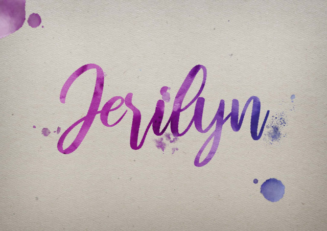 Free photo of Jerilyn Watercolor Name DP