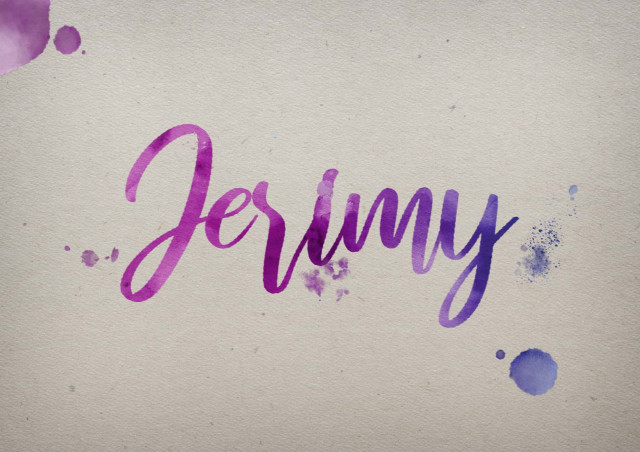 Free photo of Jerimy Watercolor Name DP