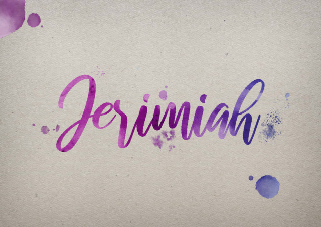 Free photo of Jerimiah Watercolor Name DP