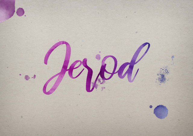 Free photo of Jerod Watercolor Name DP