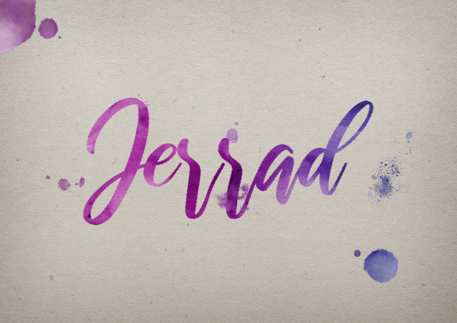 Free photo of Jerrad Watercolor Name DP