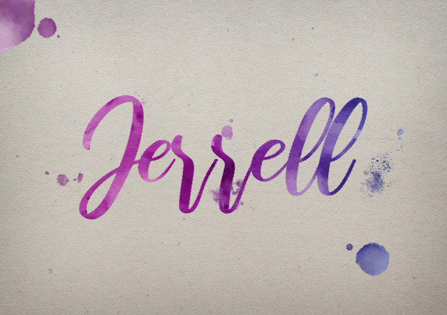 Free photo of Jerrell Watercolor Name DP