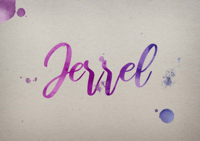 Free photo of Jerrel Watercolor Name DP