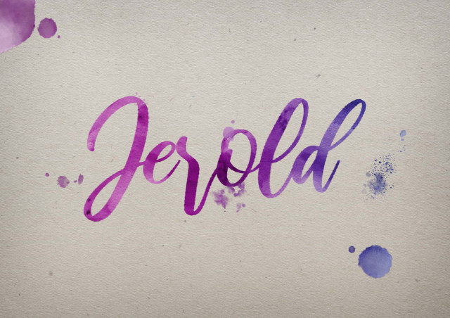 Free photo of Jerold Watercolor Name DP