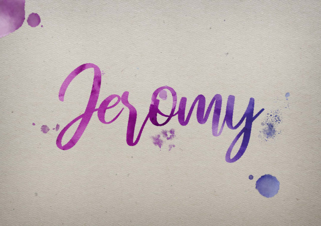 Free photo of Jeromy Watercolor Name DP