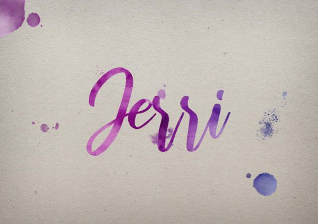 Free photo of Jerri Watercolor Name DP