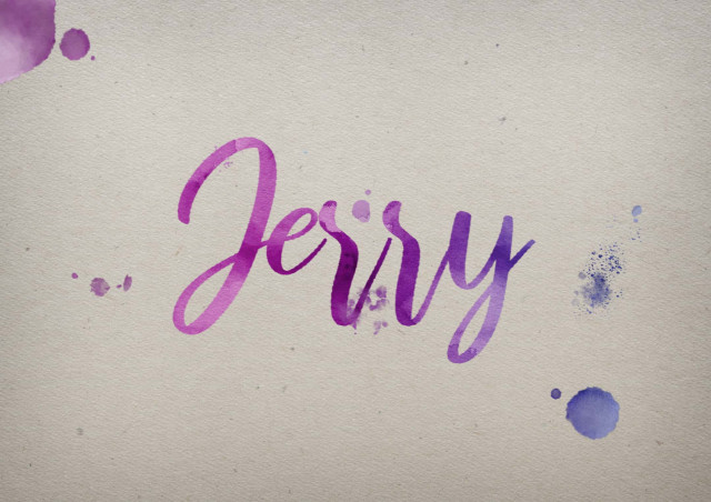 Free photo of Jerry Watercolor Name DP