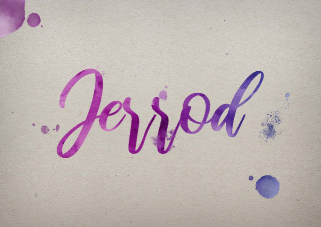 Free photo of Jerrod Watercolor Name DP