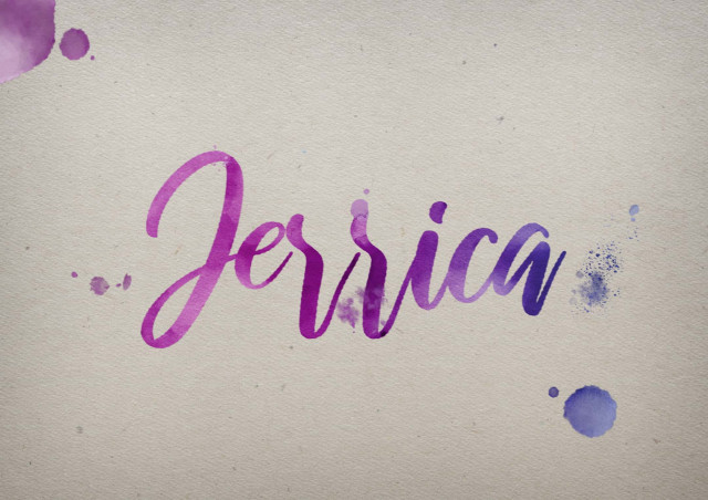 Free photo of Jerrica Watercolor Name DP