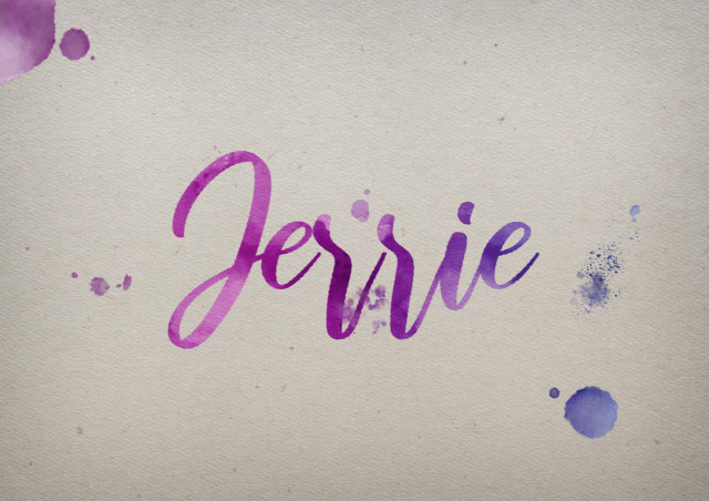 Free photo of Jerrie Watercolor Name DP