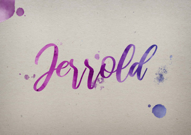 Free photo of Jerrold Watercolor Name DP