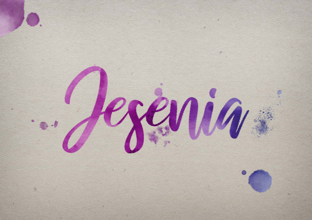 Free photo of Jesenia Watercolor Name DP
