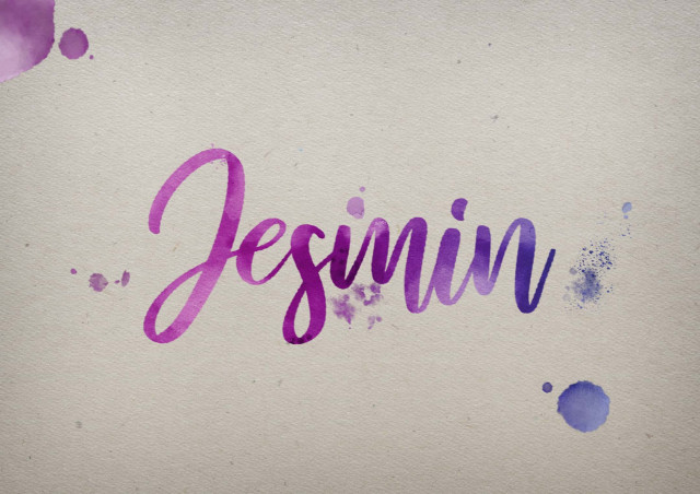 Free photo of Jesmin Watercolor Name DP